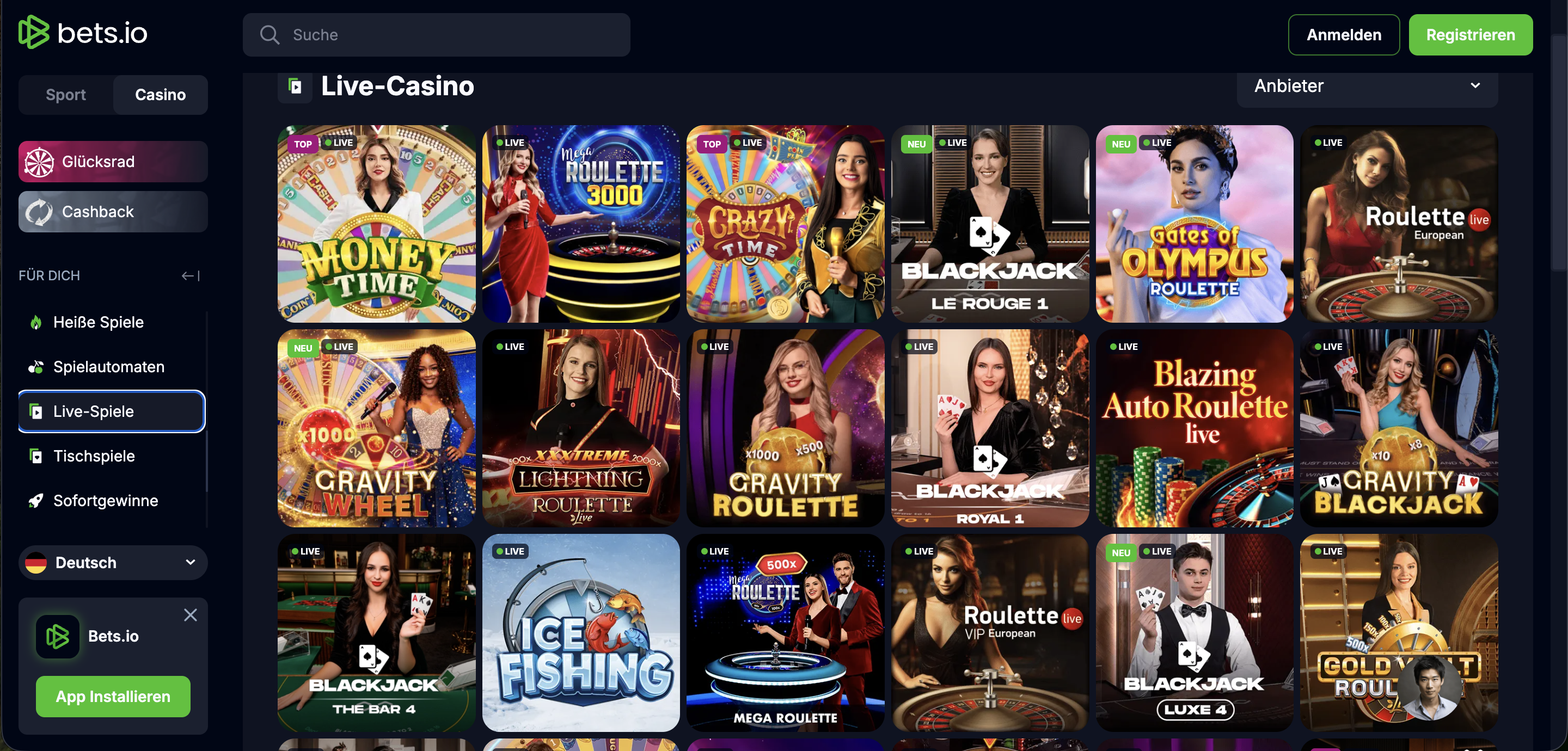 Bets.io Live Casino