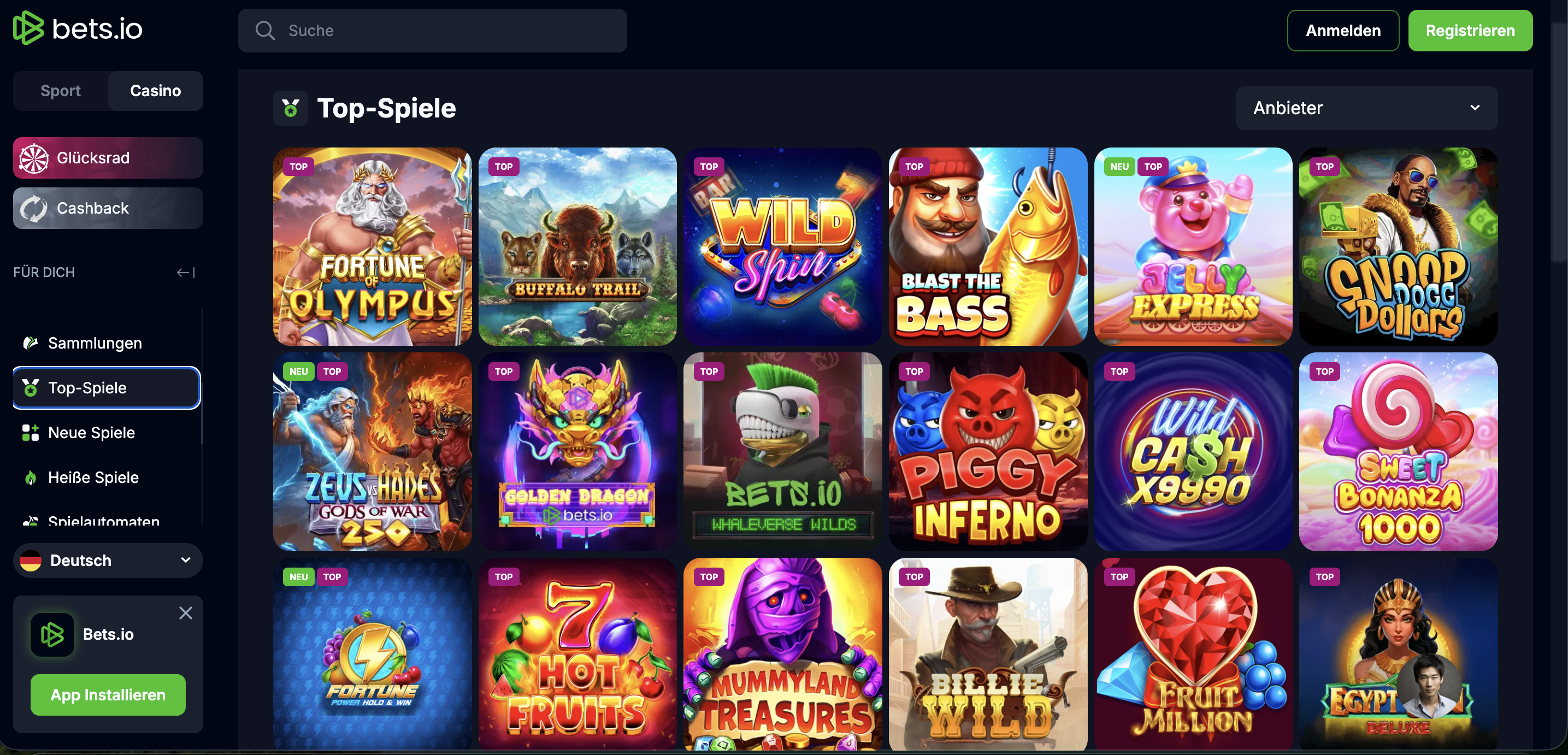 Bets.io Top Games